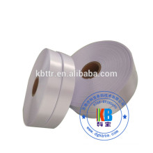 eco-friendly thermal printing material white satin fabric ribbon